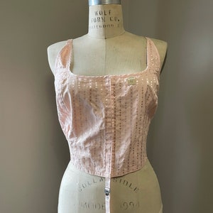 1920s antique blush pink brassiere 20s 30s flapper lingerie bra image 2