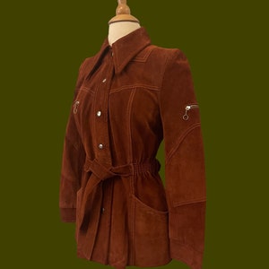 1970s rust suede jacket 60s 70s boho hippie image 7