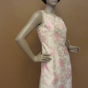 1960s pink & gold metallic dress | 60's mid century glamour