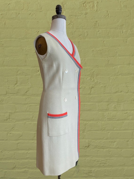 1960s cream Italian knit dress | 60's mid century… - image 3