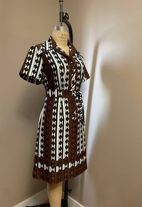 1970s Lanvin geometric print dress | 70's High Fa… - image 3