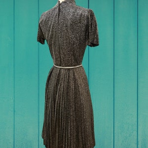 1960s Anne Fogarty metallic dress 60s Cocktail Evening image 4