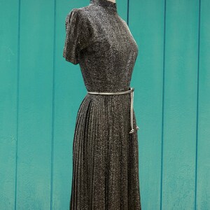 1960s Anne Fogarty metallic dress 60s Cocktail Evening image 3