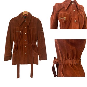 1970s rust suede jacket 60s 70s boho hippie image 10