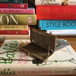 1920s Mandalian mesh purse Antique 20s art deco handbag imagem 7