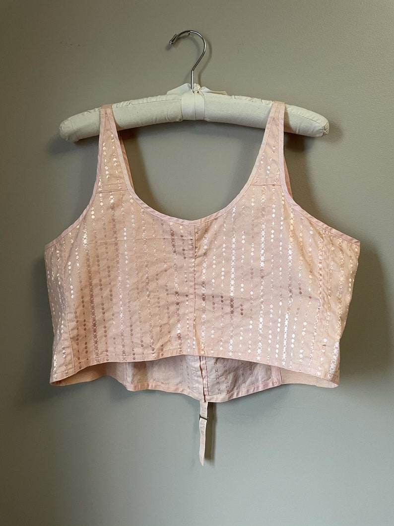 1920s antique blush pink brassiere 20s 30s flapper lingerie bra image 7