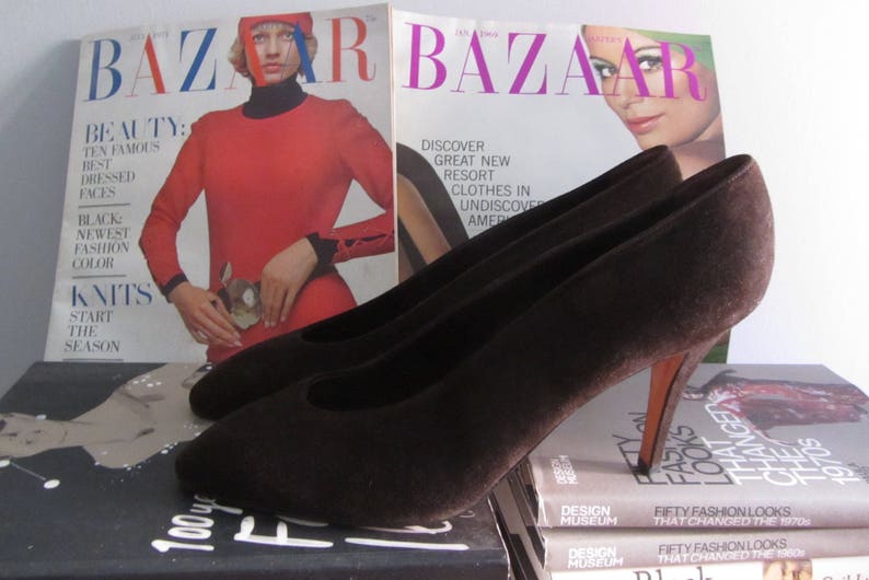 vintage Yves Saint Laurent pumps 80's 90's high fashion minimalist image 10