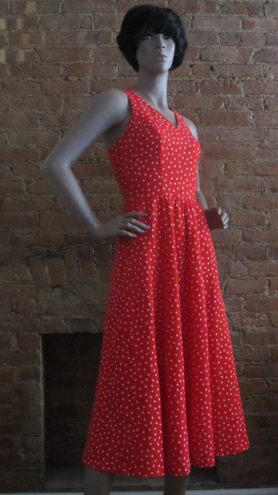 1980s Lanz red polka dot dress | 80's does 50's B… - image 4