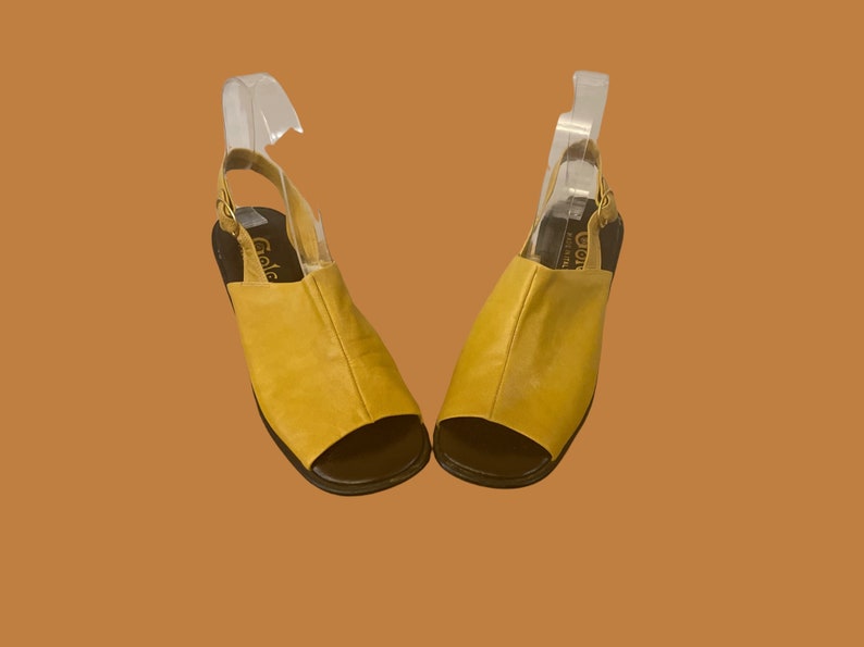 1970s mustard yellow sandals 60's 70's boho hippie image 2
