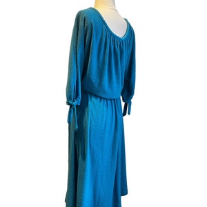 1970s aqua blue terrycloth dress image 7