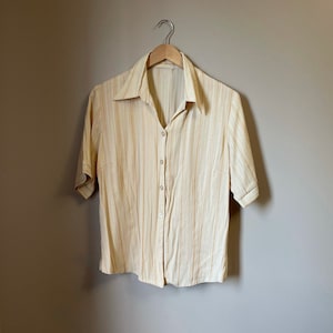 1950s metallic striped cotton shirt image 2