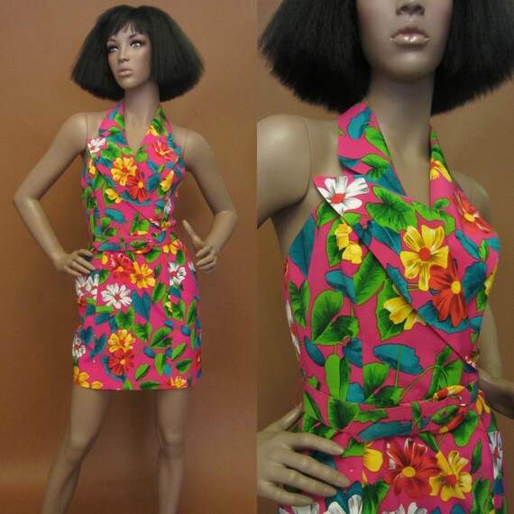 1980s Bill Blass pink mini dress | 80's 90's desig