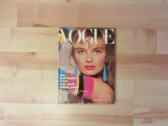 Vintage Vogue Magazine July 1987 Cover Model Paulina Etsy