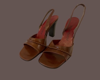 vintage Yves Saint Laurent slingback heels | 70's high fashion Paris