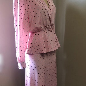 Vintage Lilli Ann polka dot skirt suit image 3