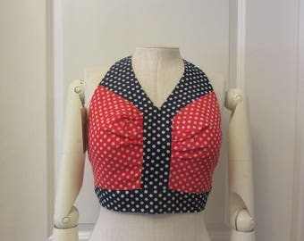1970s polka dot crop top | 70's Retro Groovy Mod