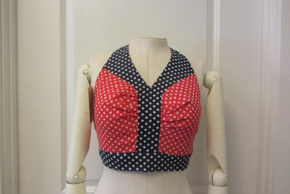 1970s polka dot crop top | 70's Retro Groovy Mod - image 2