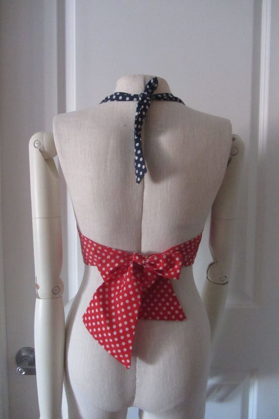 1970s polka dot crop top | 70's Retro Groovy Mod - image 9