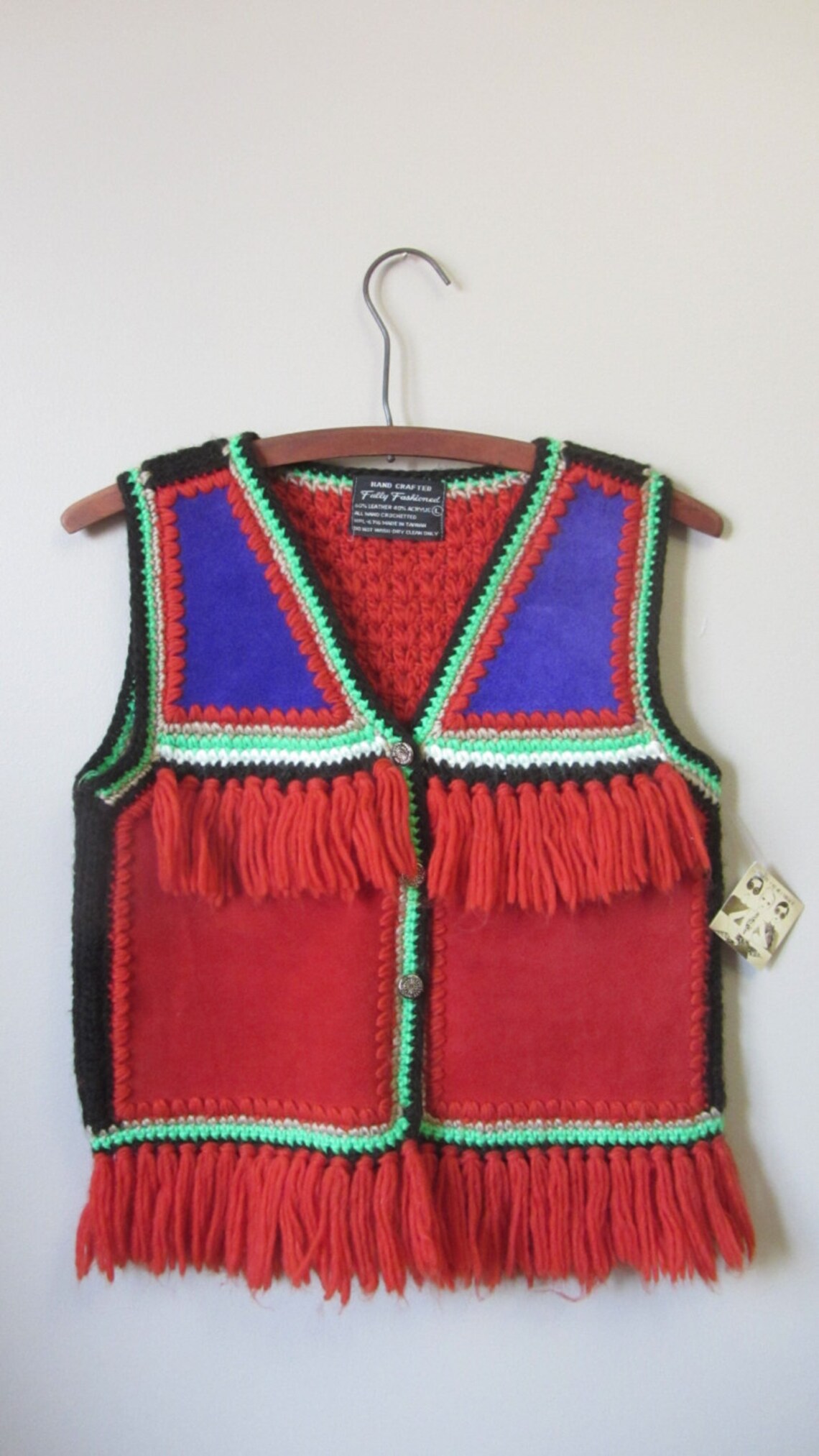 1970s Knit Tie-Front Vest