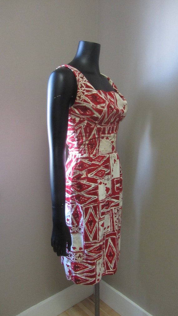 1950s Alfred Shaheen Hawaiian Novelty Print Dress… - image 3