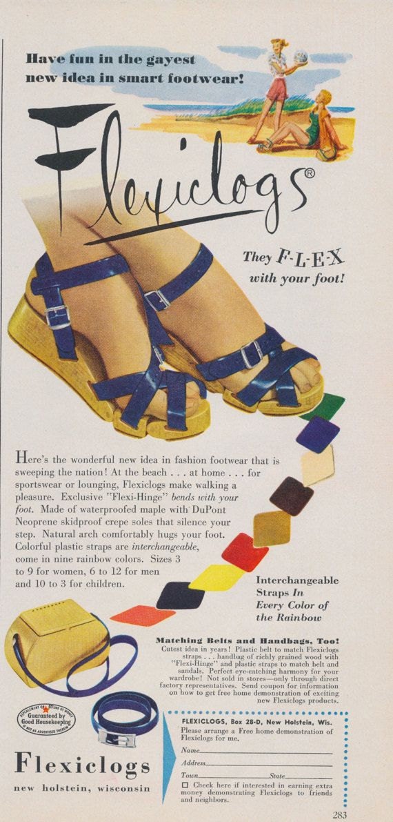 1950s MCM Flexiclog sandals | 50's Mid Century No… - image 5
