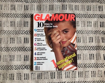 vintage Glamour Magazine : Mai 1990, Modèle de couverture Niki Taylor