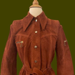 1970s rust suede jacket 60s 70s boho hippie image 5