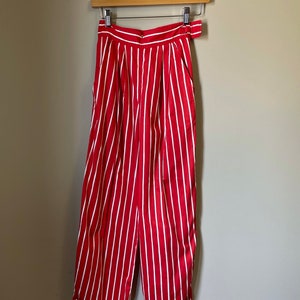 vintage Courrèges striped cotton pants 70's High Fashion Paris Designer image 2