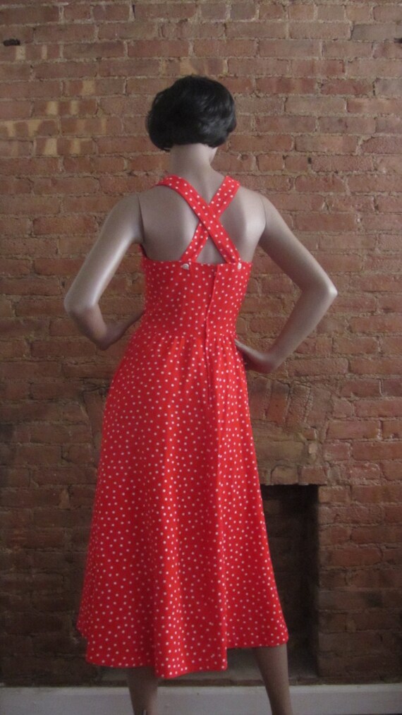 1980s Lanz red polka dot dress | 80's does 50's B… - image 3