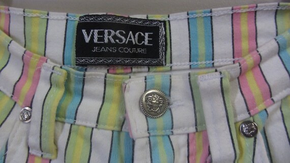 vintage Versace candy striped jeans | 90s Gianni … - image 6