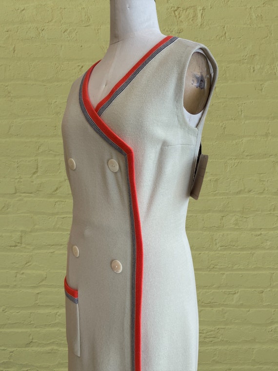 1960s cream Italian knit dress | 60's mid century… - image 4