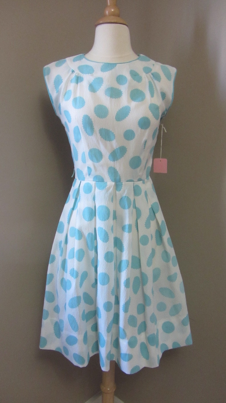 1950s atomic print dress 50's 60's mid century image 7