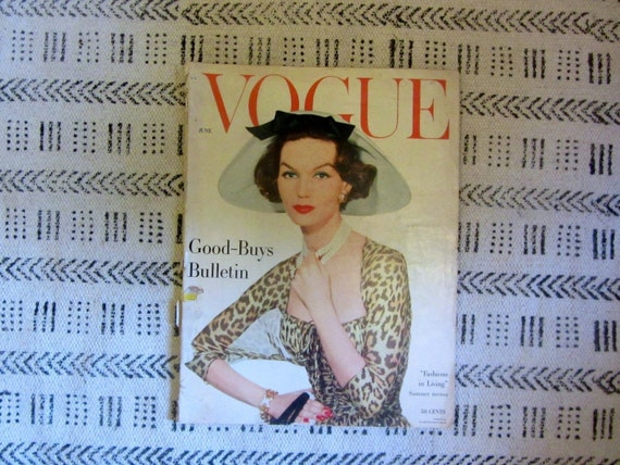 Vintage Vogue Magazine : June 1957, Irving Penn Cover - Etsy