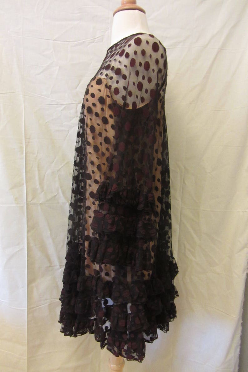 1960s brown babydoll dress 60's Go Go Small image 7