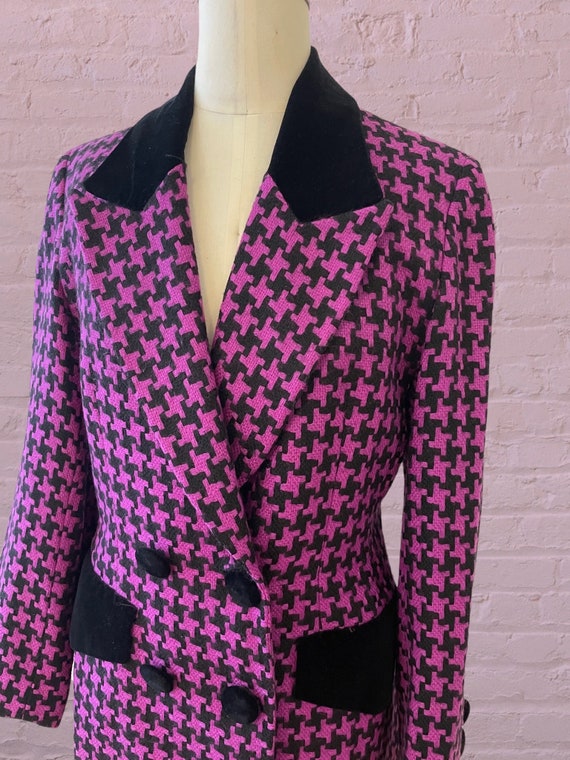 Vintage Lillie Rubin houndstooth blazer - image 7