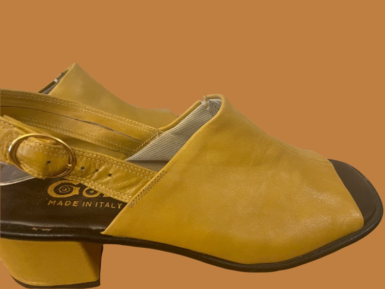 1970s mustard yellow sandals 60's 70's boho hippie image 5