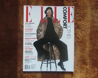 Vintage Elle Magazine : November 1993, Cover Model Christy Turlington