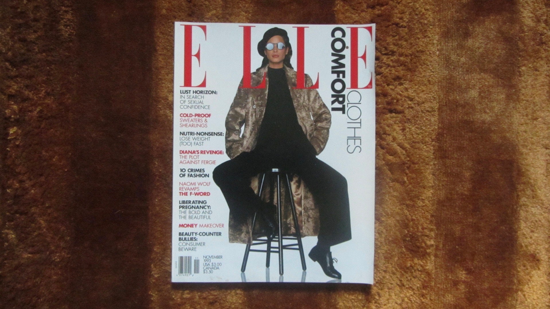 ヴィンテージ エル マガジン: 1993 年 11 月号、表紙モデル