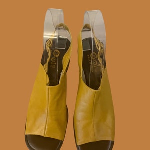 1970s mustard yellow sandals 60's 70's boho hippie image 3