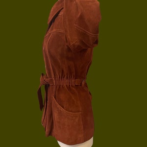 1970s rust suede jacket 60s 70s boho hippie image 4