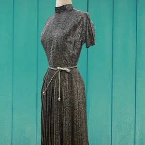 1960s Anne Fogarty metallic dress 60s Cocktail Evening image 5