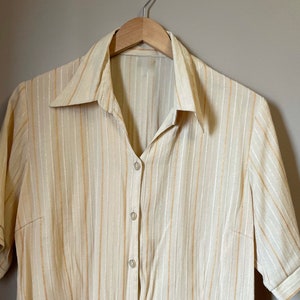 1950s metallic striped cotton shirt image 4