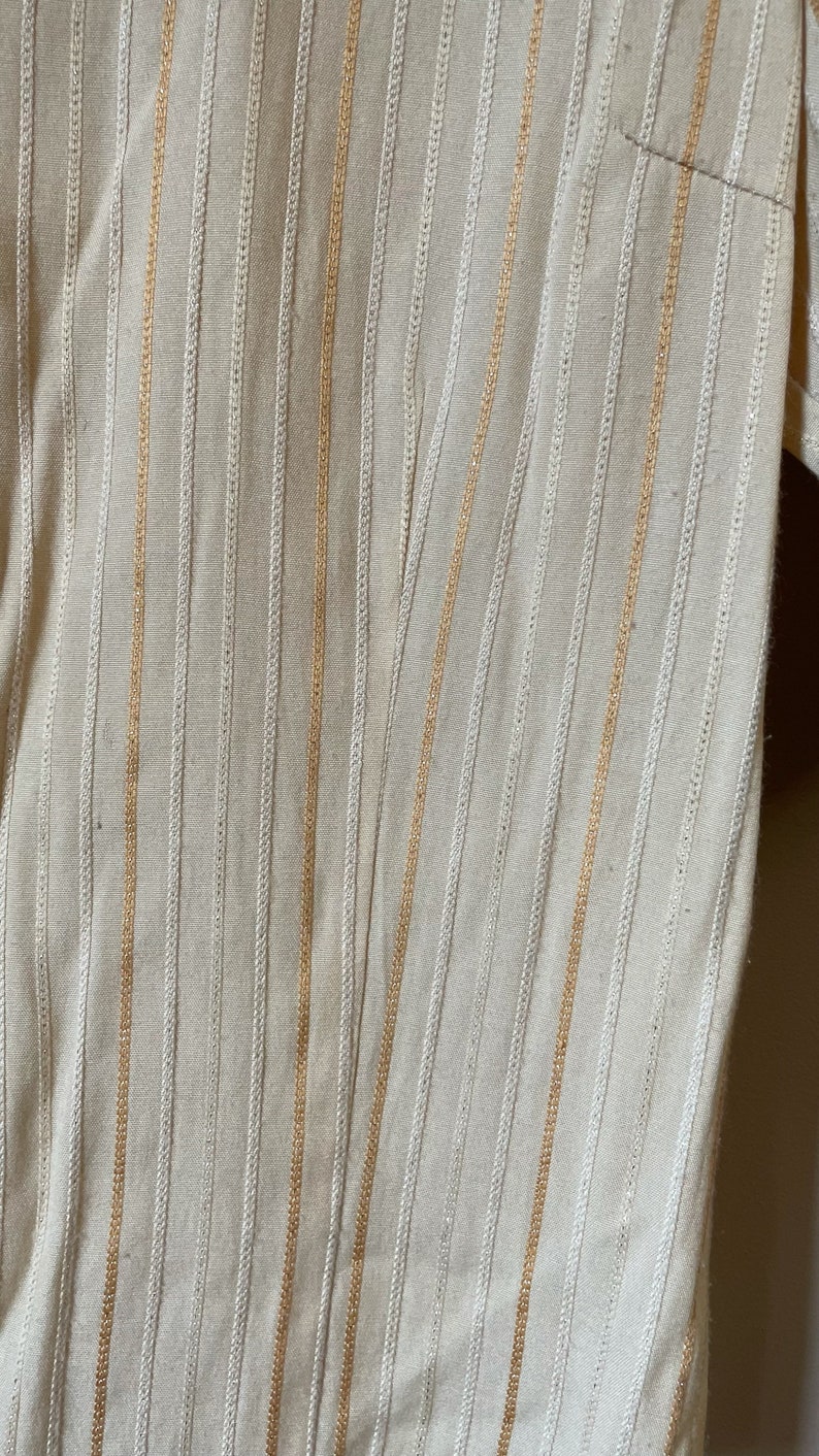 1950s metallic striped cotton shirt image 8