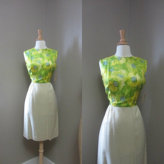 1960s ladylike floral dress | 60's Mid Century Cla