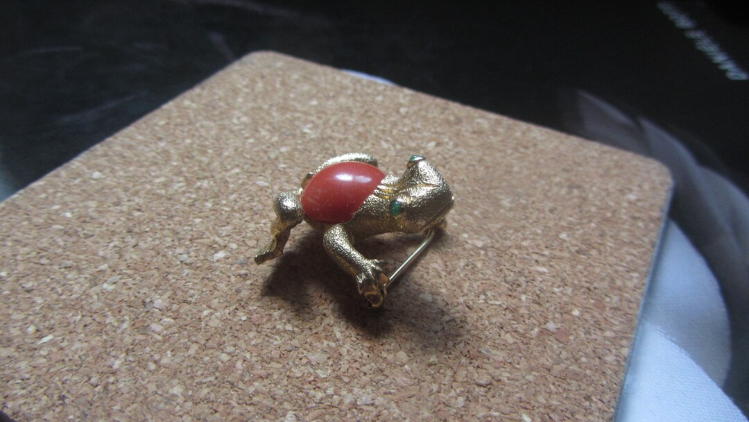 1950s Nettie Rosenstein Frog Brooch | 50's 60's Mid Century Jewelry - Etsy