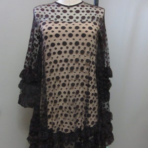 1960s brown babydoll dress 60's Go Go Small image 4