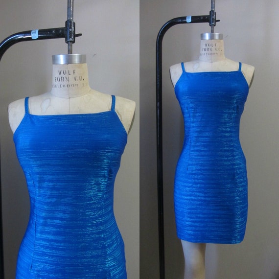 vintage electric blue mini dress | 90s Y2K clueles
