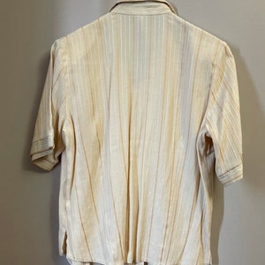 1950s metallic striped cotton shirt image 3