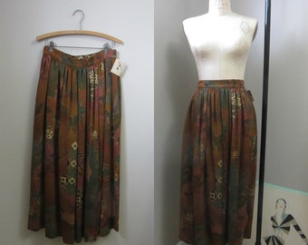 vintage Escada midi skirt | 80's High Fashion | 28" waist