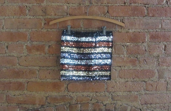 1970s metallic sequin disco tube top | 70's Disco